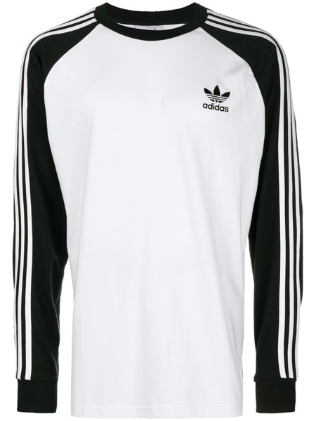 ADIDAS 3-STRIPES DH5793, Triko s dlouhým rukávem, pánské, bílo-černé ADIDAS 3-STRIPES DH5793, Triko s dlouhým rukávem, pánské, bílo-černé
