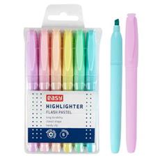 EASY FLASH PASTEL Sada moderních barevných zvýrazňovačů, 6 pastelových barev v balení