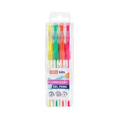 EASY FLUO Gelová pera zvýrazňovací, neónové barvy, 1,0 mm, 4 ks v balení, mix barev