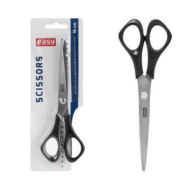 EASY Kancelářské nůžky 15 cm, plastové rukojeti