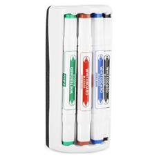 EASY WHITEBOARD SET Sada 4 stíratelných oboustranných popisovačů s houbičkou