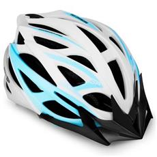 Spokey FEMME Cyklistická přilba IN-MOLD, 55-58 cm, bílo-modrá 