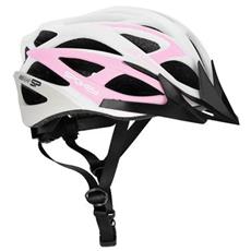 Spokey FEMME Cyklistická přilba IN-MOLD, 55-58 cm, bílo-růžová