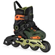 Spokey FREESPO KIDS Dětské kolečkové brusle, khaki, vel. 27-38