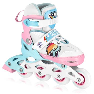 Spokey HASBRO CANDY PK Kolečkové brusle, modro-růžové, zn. MY LITTLE PONY, ABEC7 Carbon, vel. 28-37
