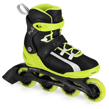 Spokey MrsFIT Dámské fitness kolečkové brusle, černo-žluté, ABEC7 Carbon, vel. 36-41