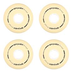 Spokey PU 76 mm Náhradní kolečka k bruslím FREESPO WHITE SET, 4 ks