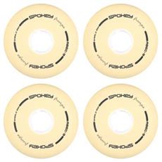 Spokey PU 80 mm Náhradní kolečka k bruslím FREESPO WHITE SET, 4 ks
