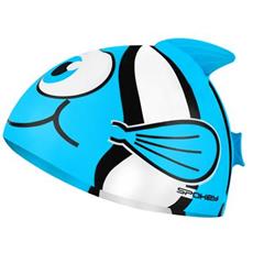 Spokey RYBKA Dětská silikonová plavecká čepice, tyrkysová